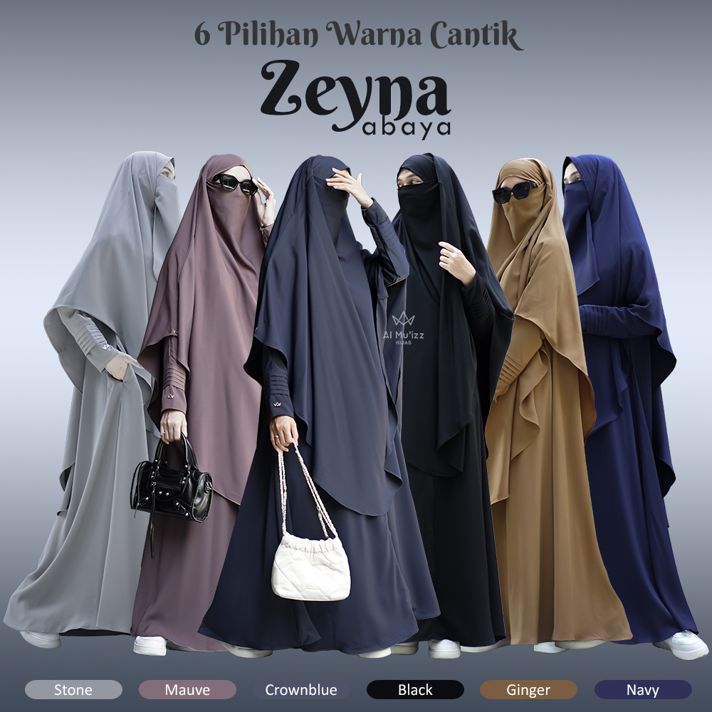 Hijab Almuizz - Zeyna Abaya Lengan Lipit tanpa Potongan ketiak (Abaya Only)