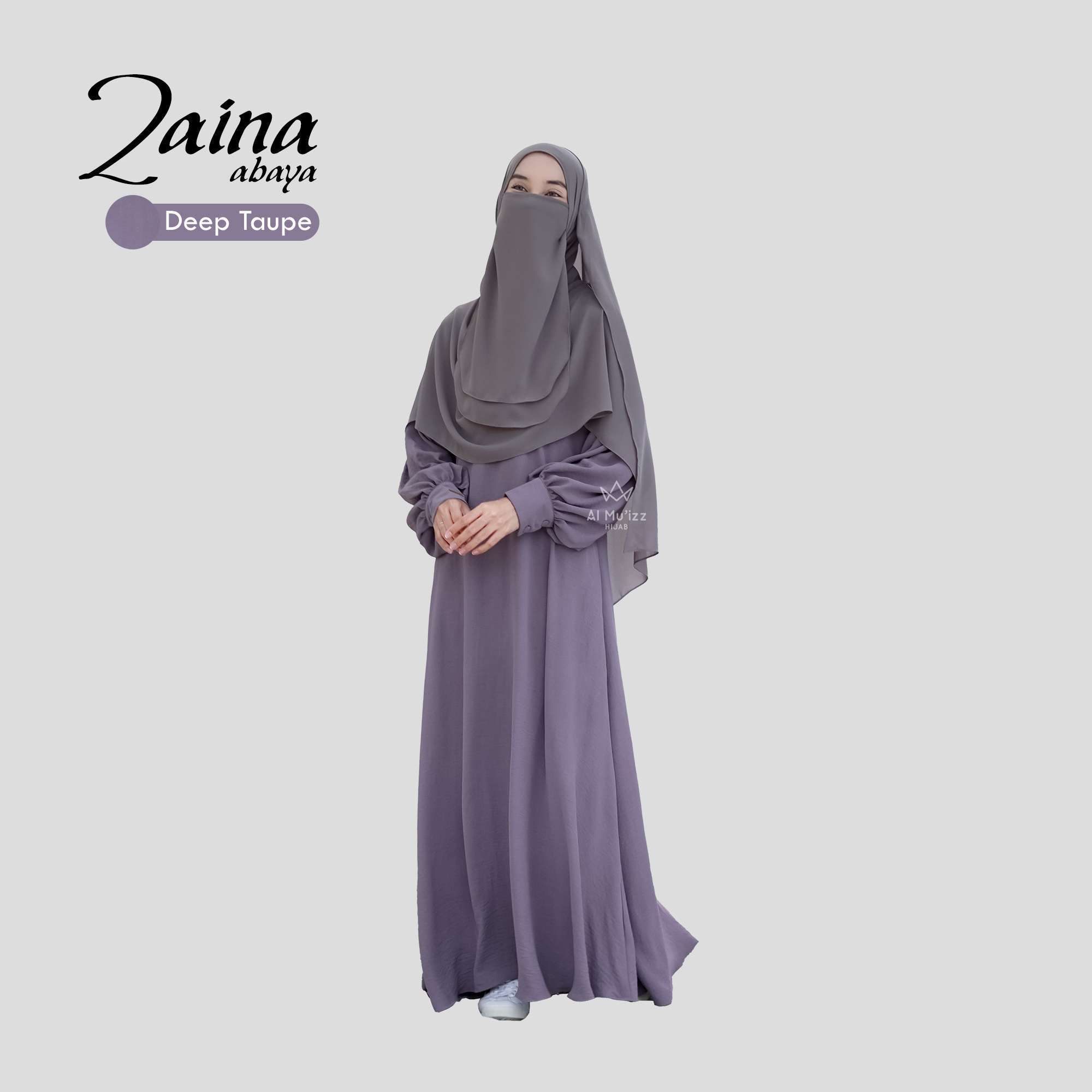 Hijab Almuizz - Zaina Abaya Basic Batwing Crinkle Polos Muslimah (Abaya Only)