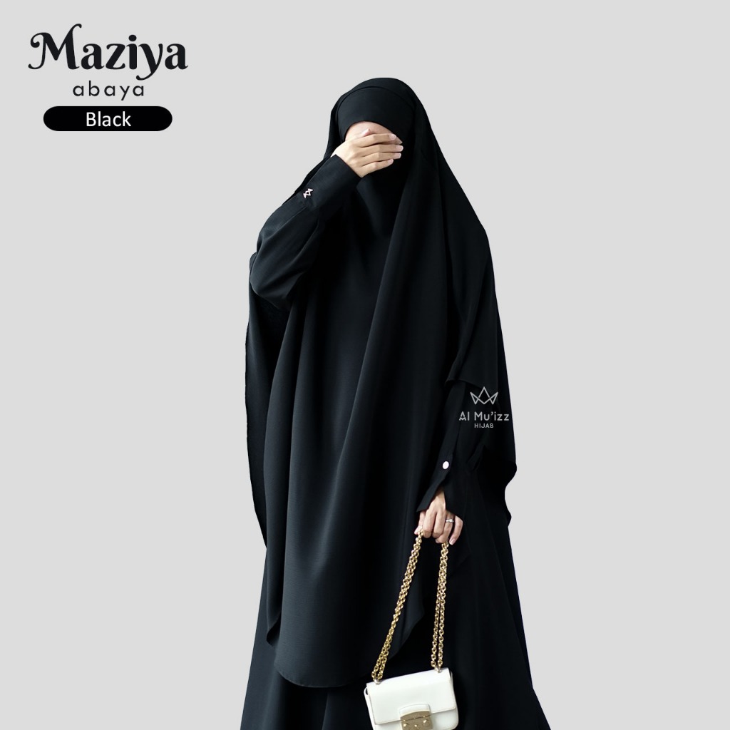 Hijab Almuizz - Maziya French Khimar Nonped Hijab Instan Syari