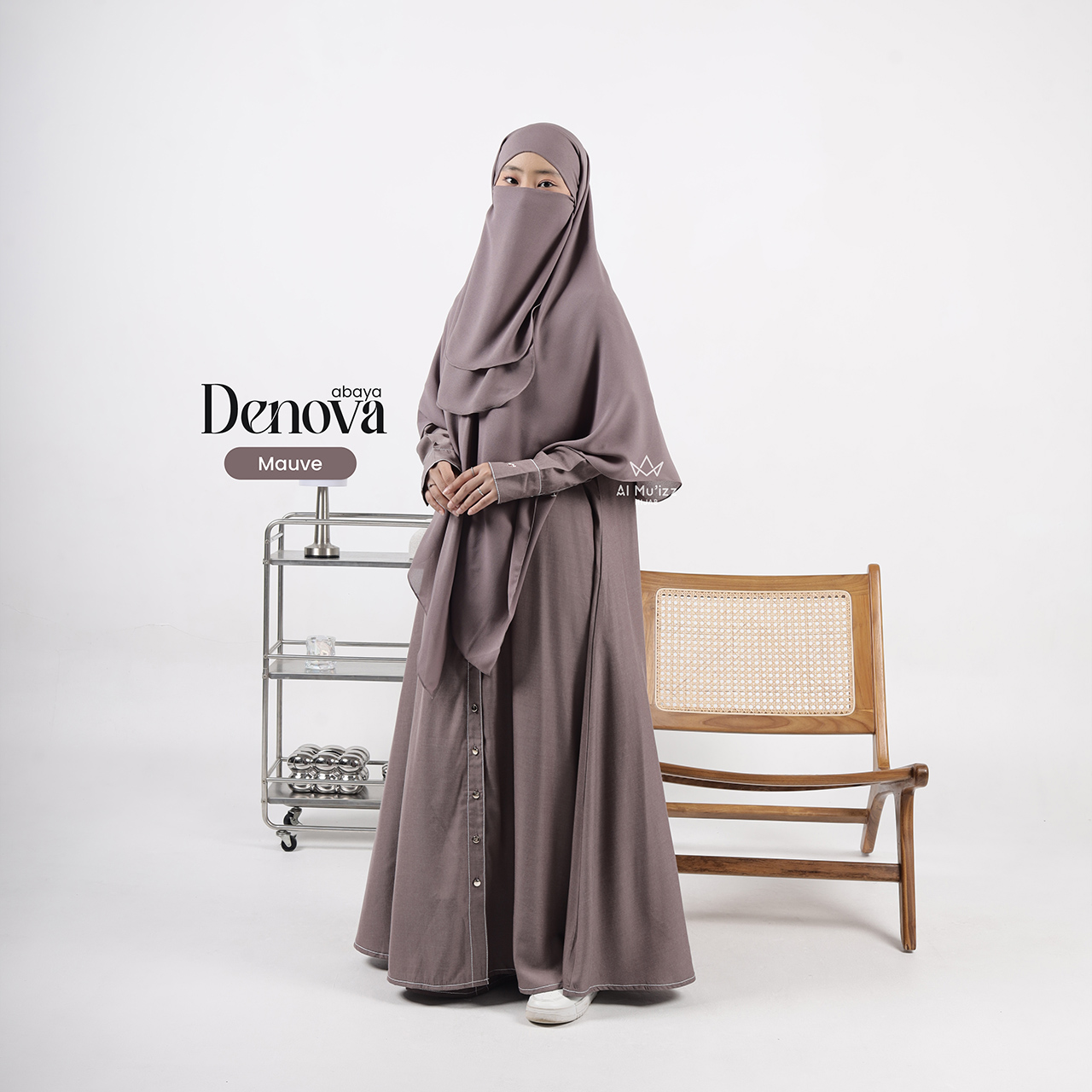 Hijab Almuizz - Denova Abaya Dress Gamis Elegan (Abaya Only)