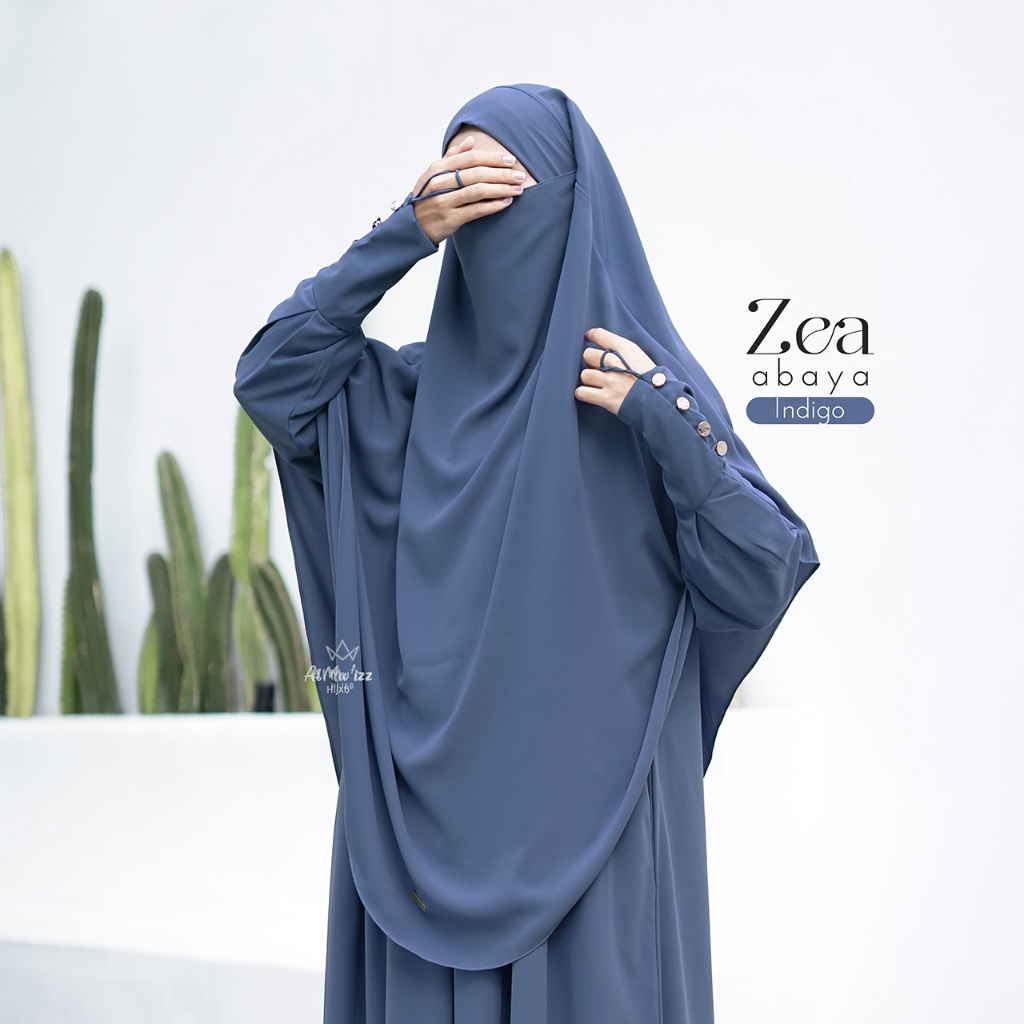 Hijab Almuizz - Zea french Khimar Semi Instan Syari