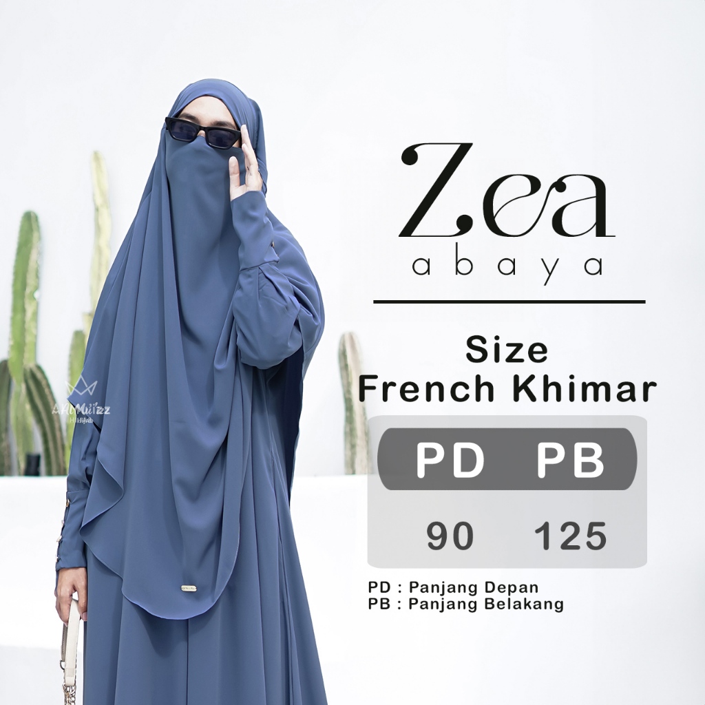 Hijab Almuizz - Zea french Khimar Semi Instan Syari