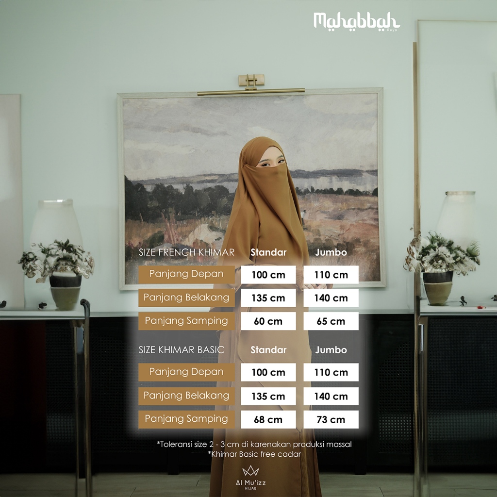 Hijab Almuizz - Mahabbah Mom French Khimar Nonped Hijab Instan Syari