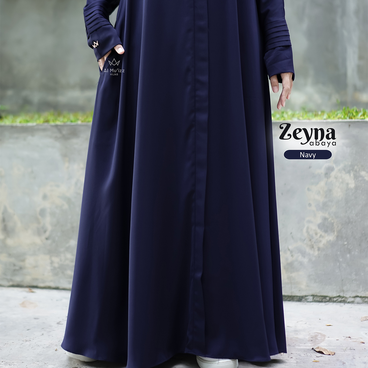Hijab Almuizz - Zeyna Abaya Lengan Lipit tanpa Potongan ketiak (Abaya Only)