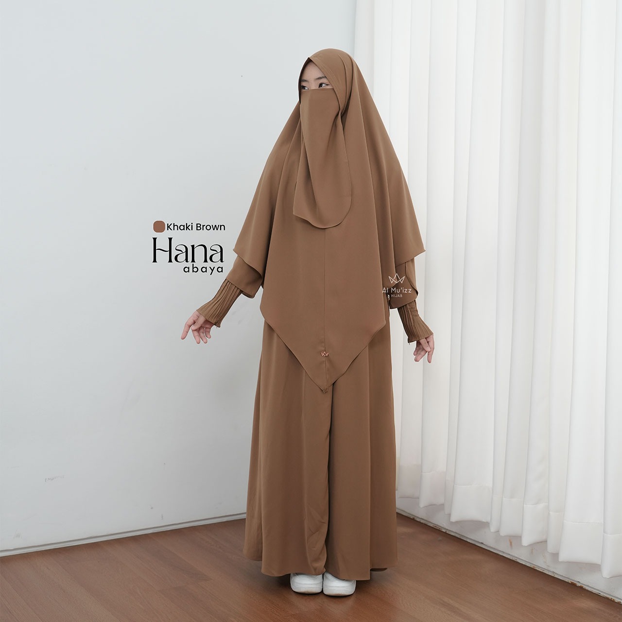 Hijab Almuizz - Hana Abaya Dress Gamis lengan Plisket Lebaran 2026 (Abaya Only)