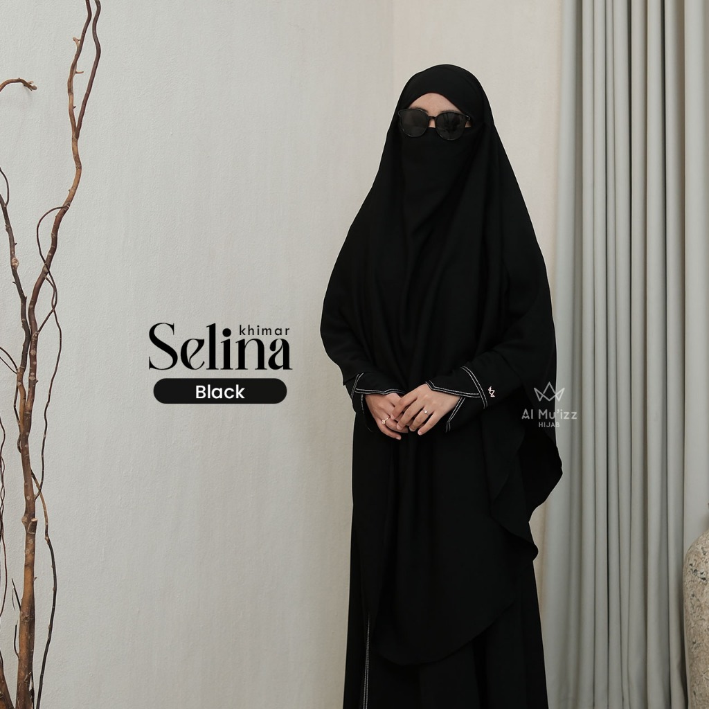 Hijab Almuizz - Selina French Khimar Semi Instan Basic Nonped Only Free Cadar (Khimar Only)