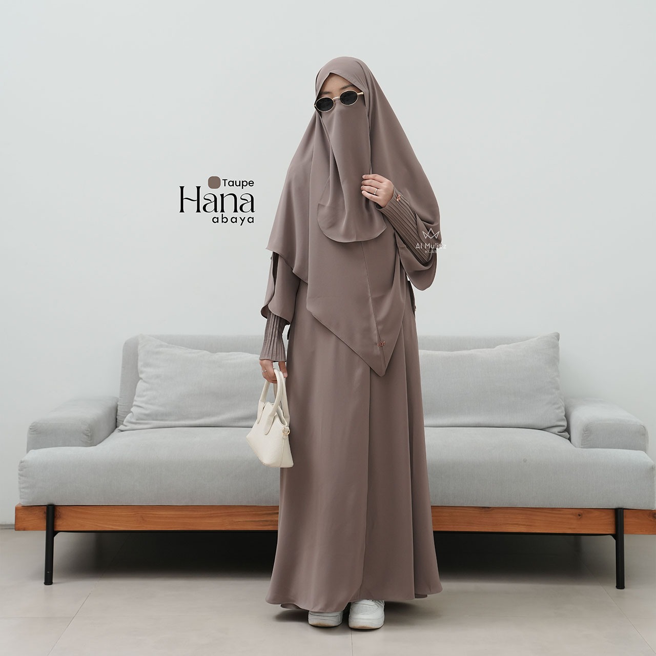 Hijab Almuizz - Hana Abaya Dress Gamis lengan Plisket Lebaran 2026 (Abaya Only)