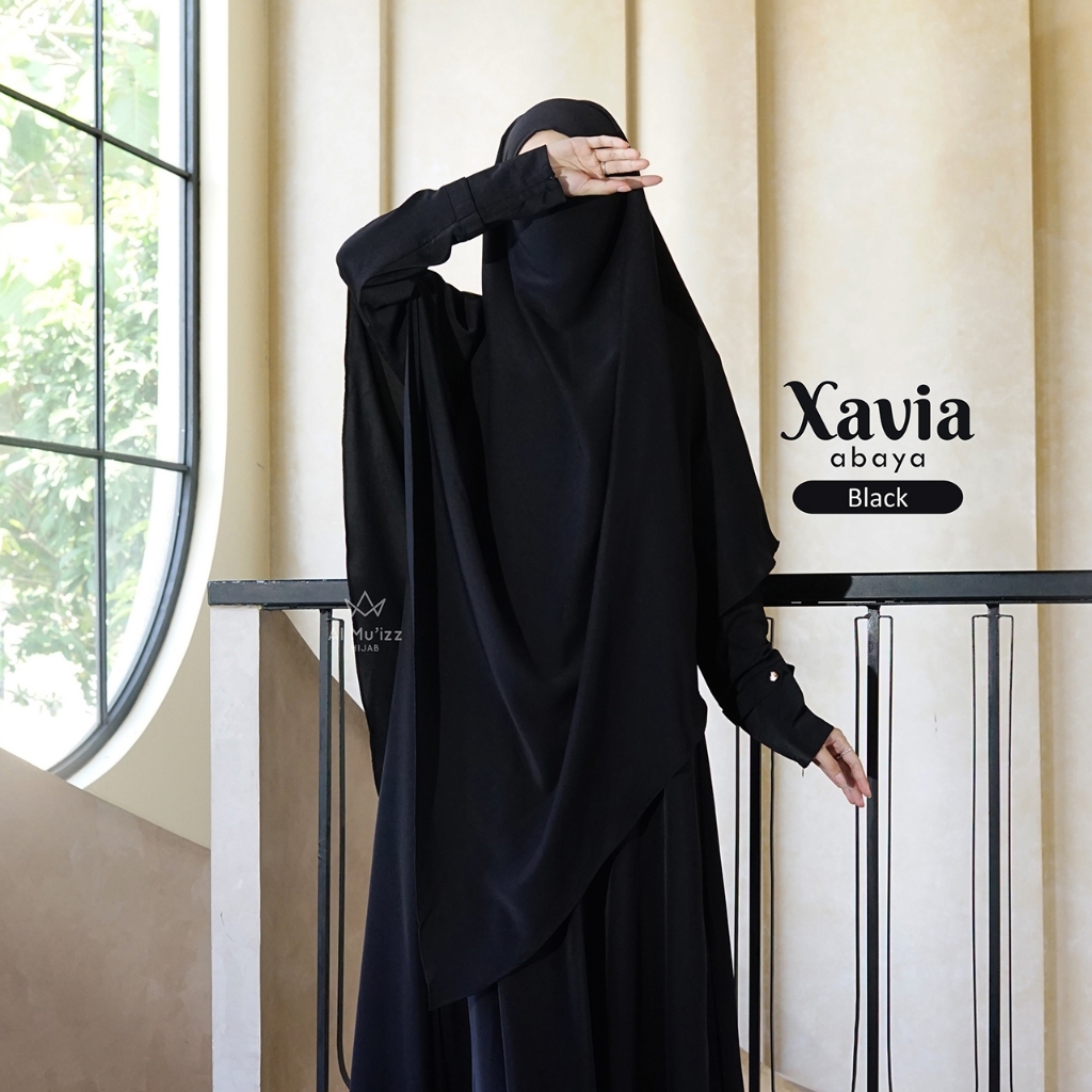 Hijab Almuizz - Xavia French Khimar Nonped Hijab Instan Syari