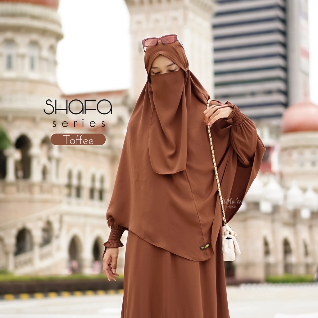 Hijab Almuizz - Shafa French Khimar Nonped Hijab Instan Syari