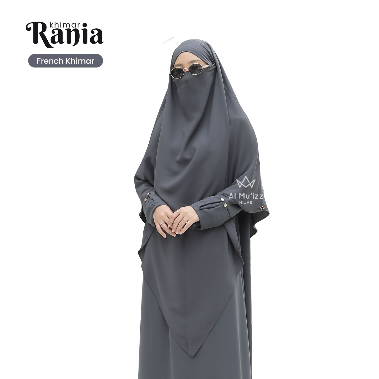 Hijab Almuizz - (FK ONLY) Rania French Khimar Jilbab Cadar Syari Jumbo Anti UV UPF50 ++