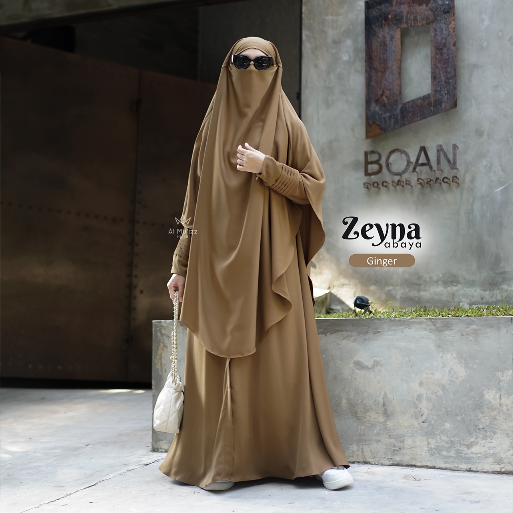 Hijab Almuizz - Zeyna Abaya Lengan Lipit tanpa Potongan ketiak (Abaya Only)