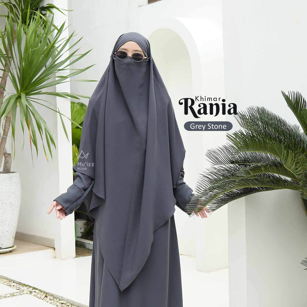 Hijab Almuizz - (FK ONLY) Rania French Khimar Jilbab Cadar Syari Jumbo Anti UV UPF50 ++