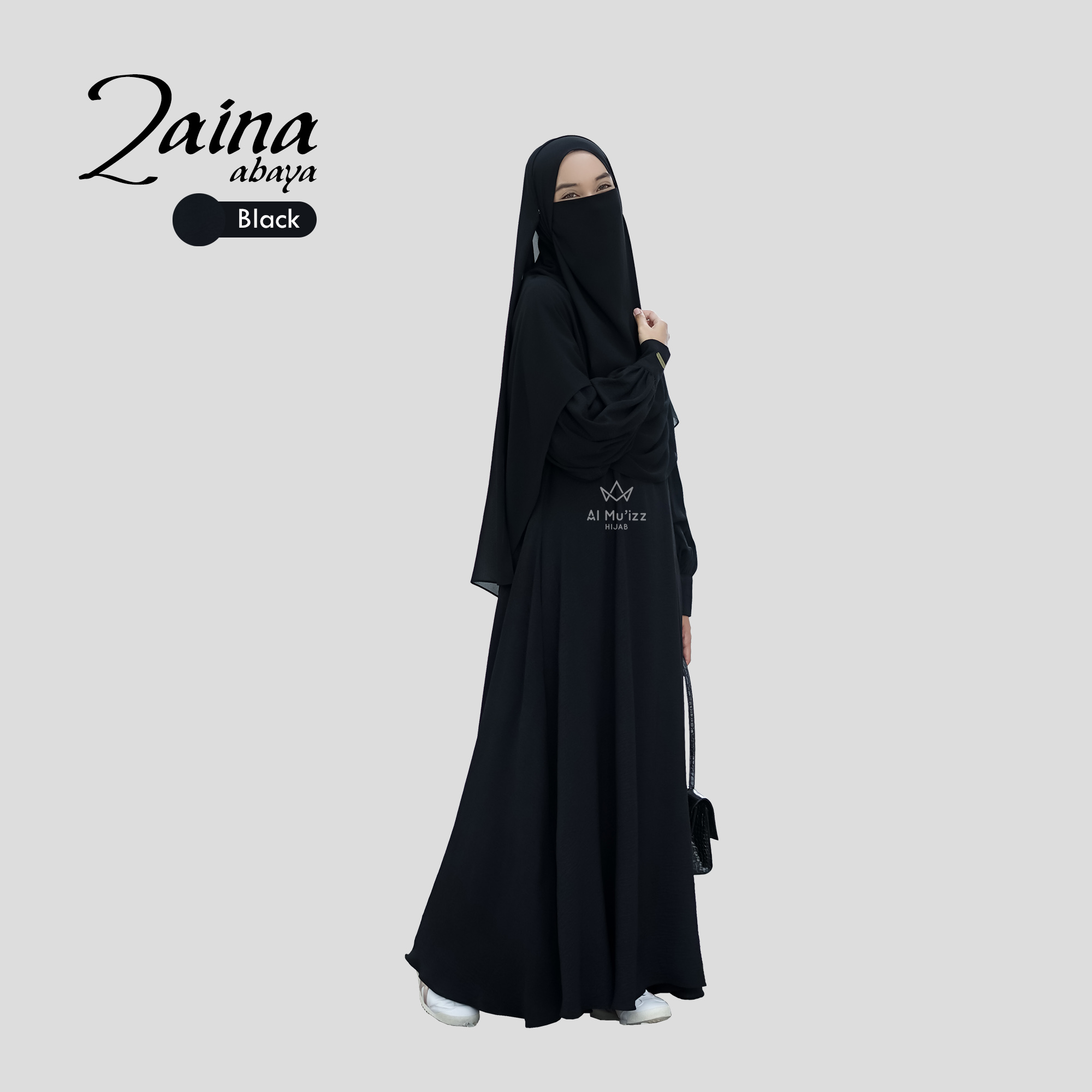 Hijab Almuizz - Zaina Abaya Basic Batwing Crinkle Polos Muslimah (Abaya Only)