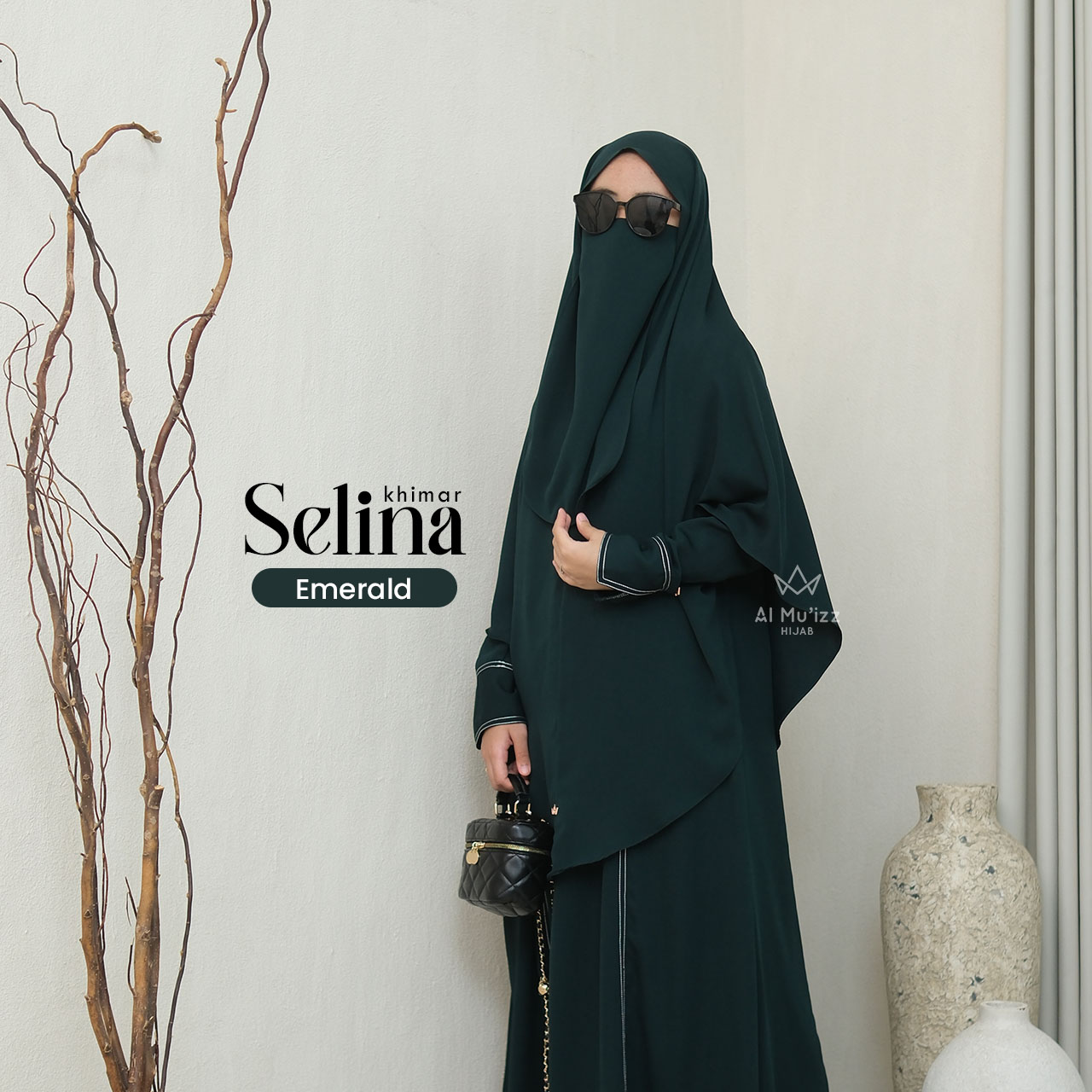 Hijab Almuizz - Selina French Khimar Semi Instan Basic Nonped Only Free Cadar (Khimar Only)