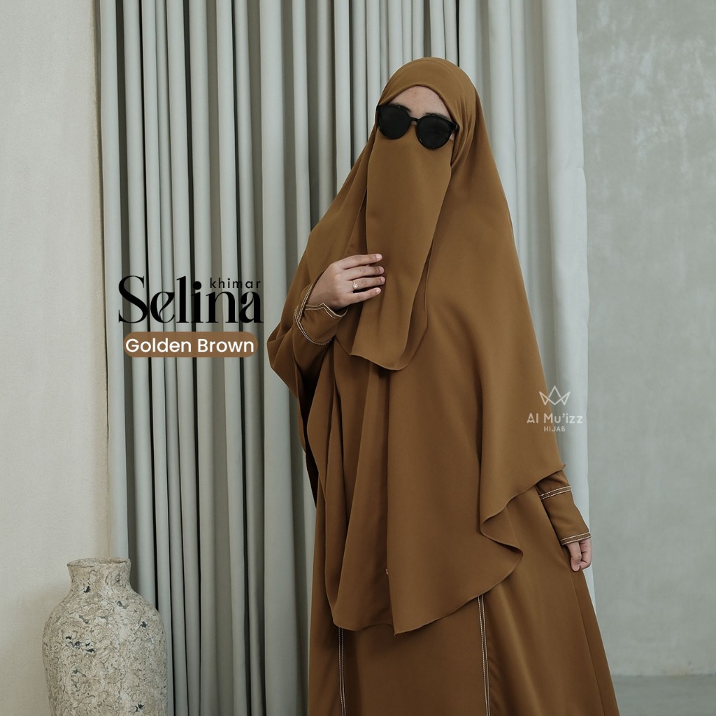 Hijab Almuizz - Selina French Khimar Semi Instan Basic Nonped Only Free Cadar (Khimar Only)