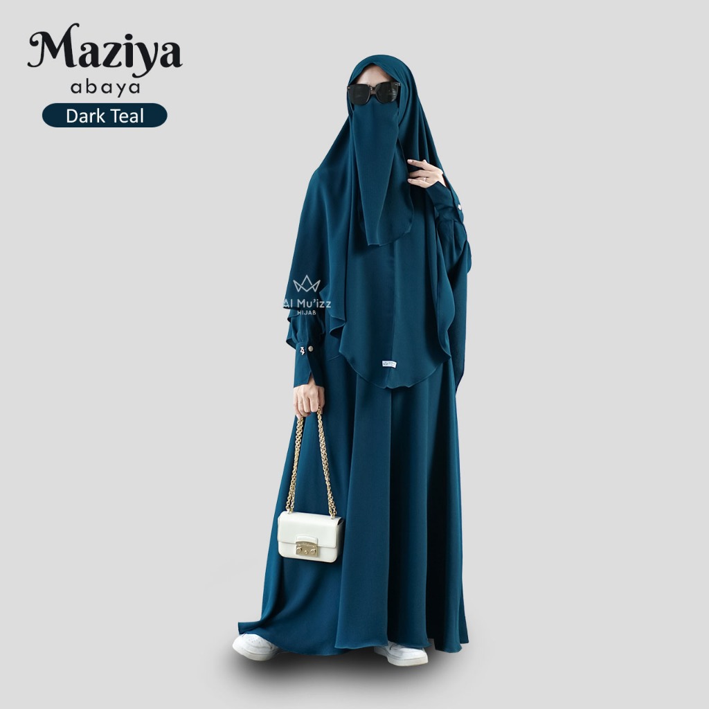 Hijab Almuizz - Maziya Abaya  Dress Gamis Polos Syari Outfit Umroh Haji (ABAYA ONLY)