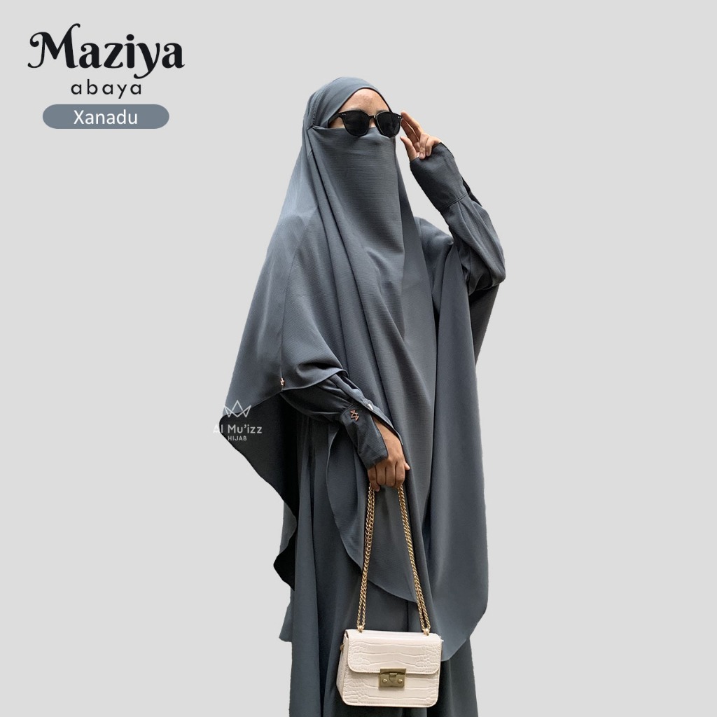 Hijab Almuizz - Maziya French Khimar Nonped Hijab Instan Syari