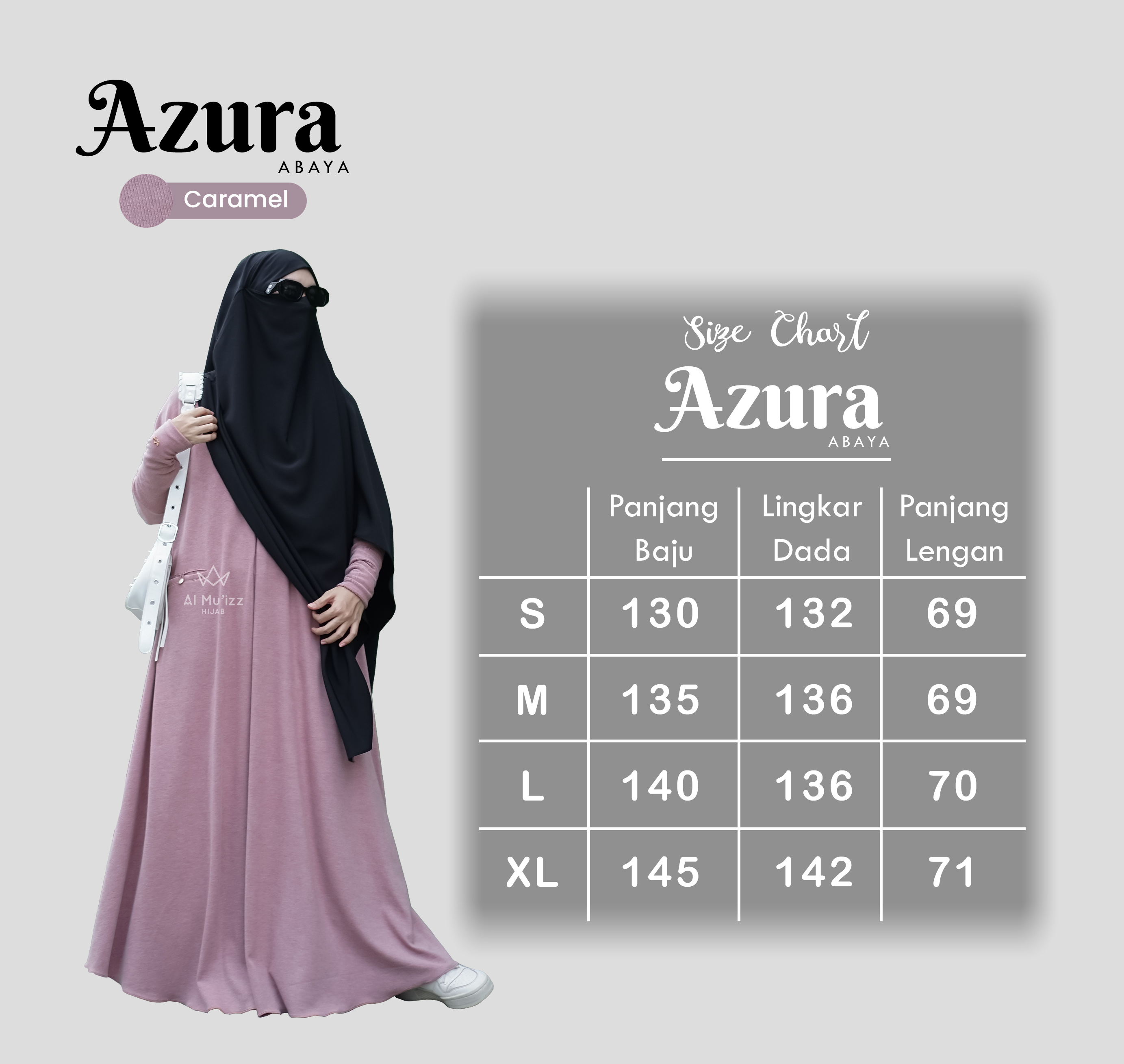 Hijab Almuizz - Azura Abaya knit Casual (Abaya Only)