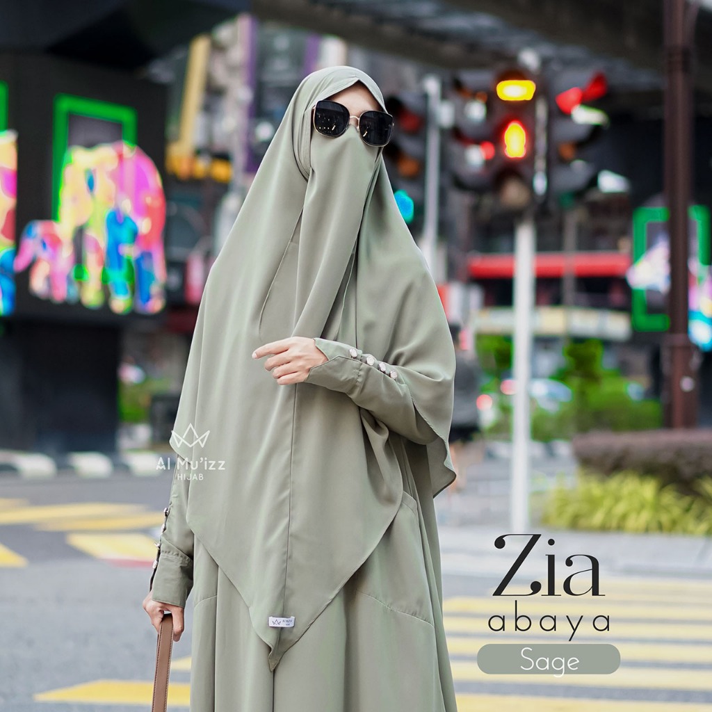 Hijab Almuizz - Zia French Khimar Nonped Hijab Instan Syari