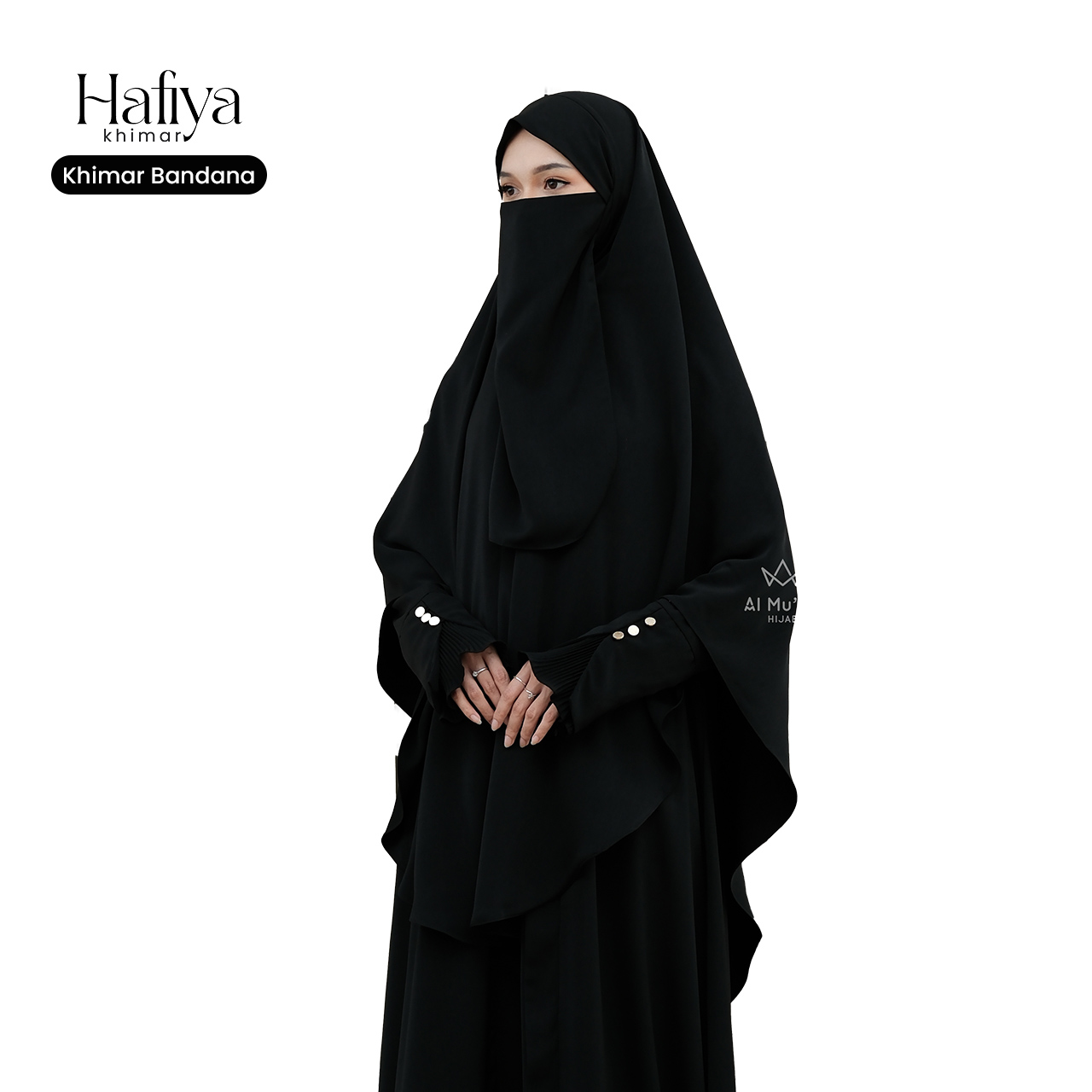 Hijab Almuizz - Hafiya Khimar Bandana French Khimar Non Ped Free Cadar Tali