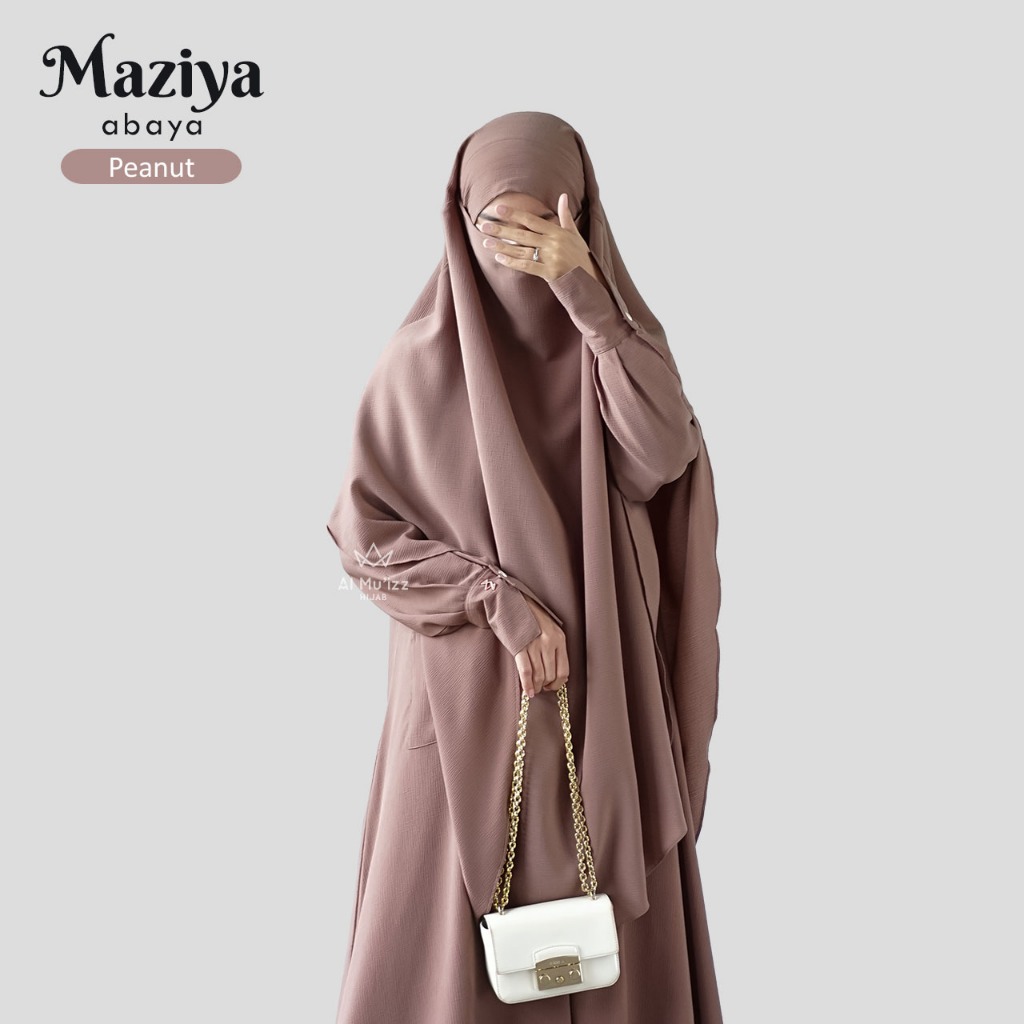 Hijab Almuizz - Maziya French Khimar Nonped Hijab Instan Syari