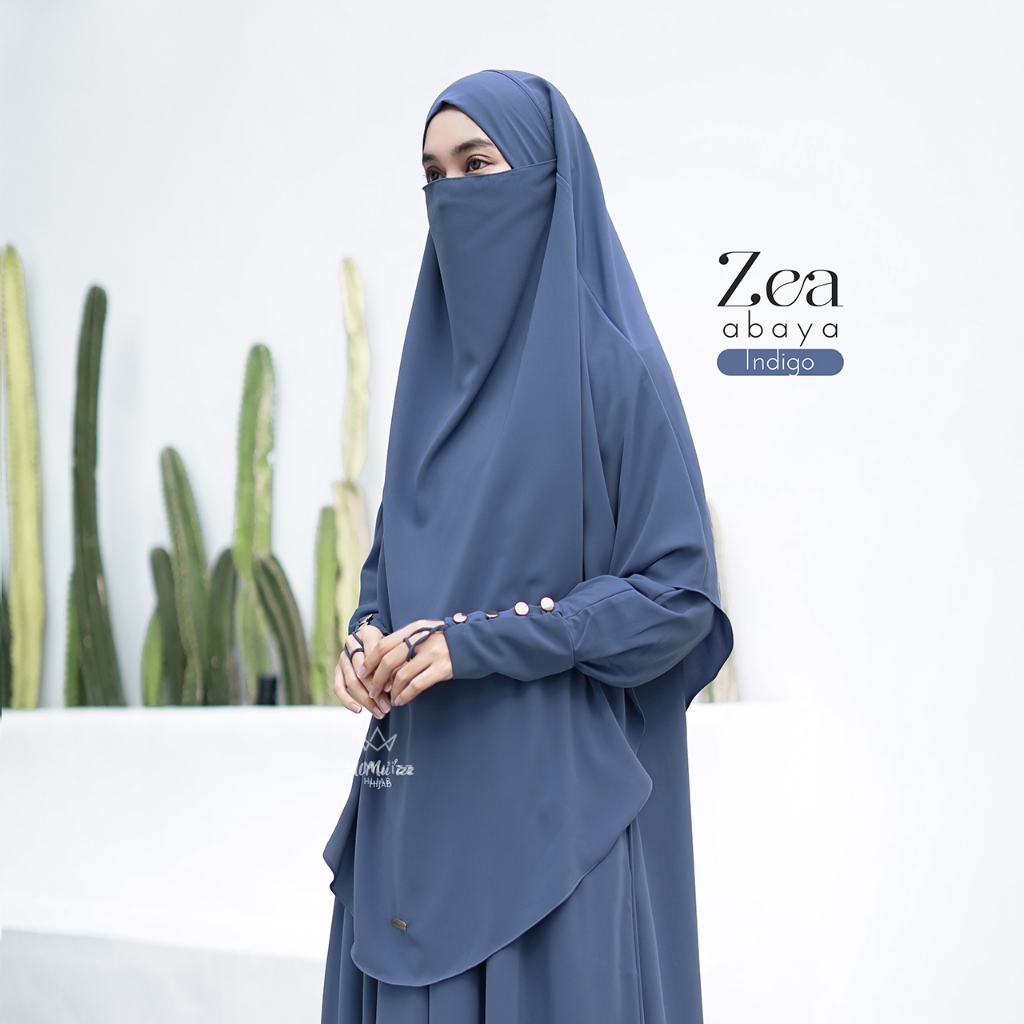 Hijab Almuizz - Zea french Khimar Semi Instan Syari