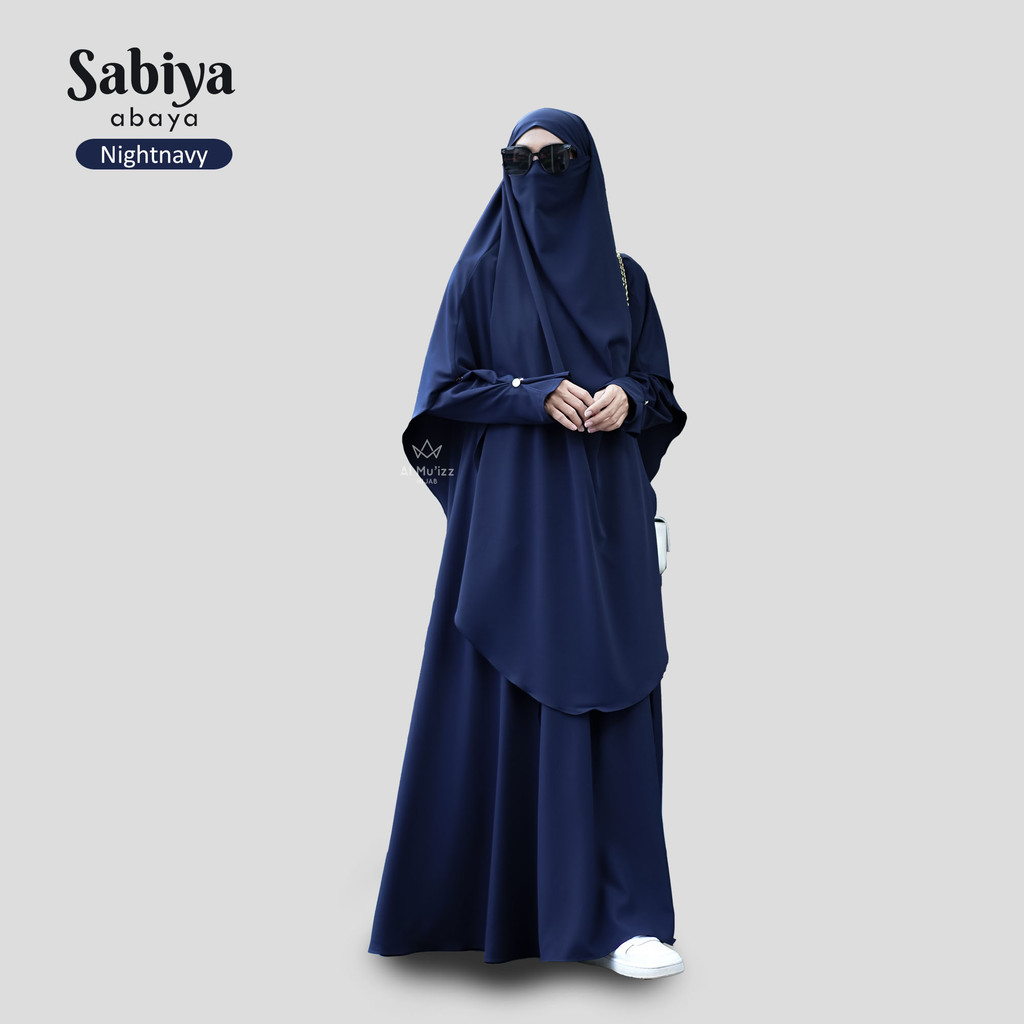 Hijab Almuizz - Sabiya Abaya Dress Gamis Anti UV Outfit umroh haji (Abaya Only)