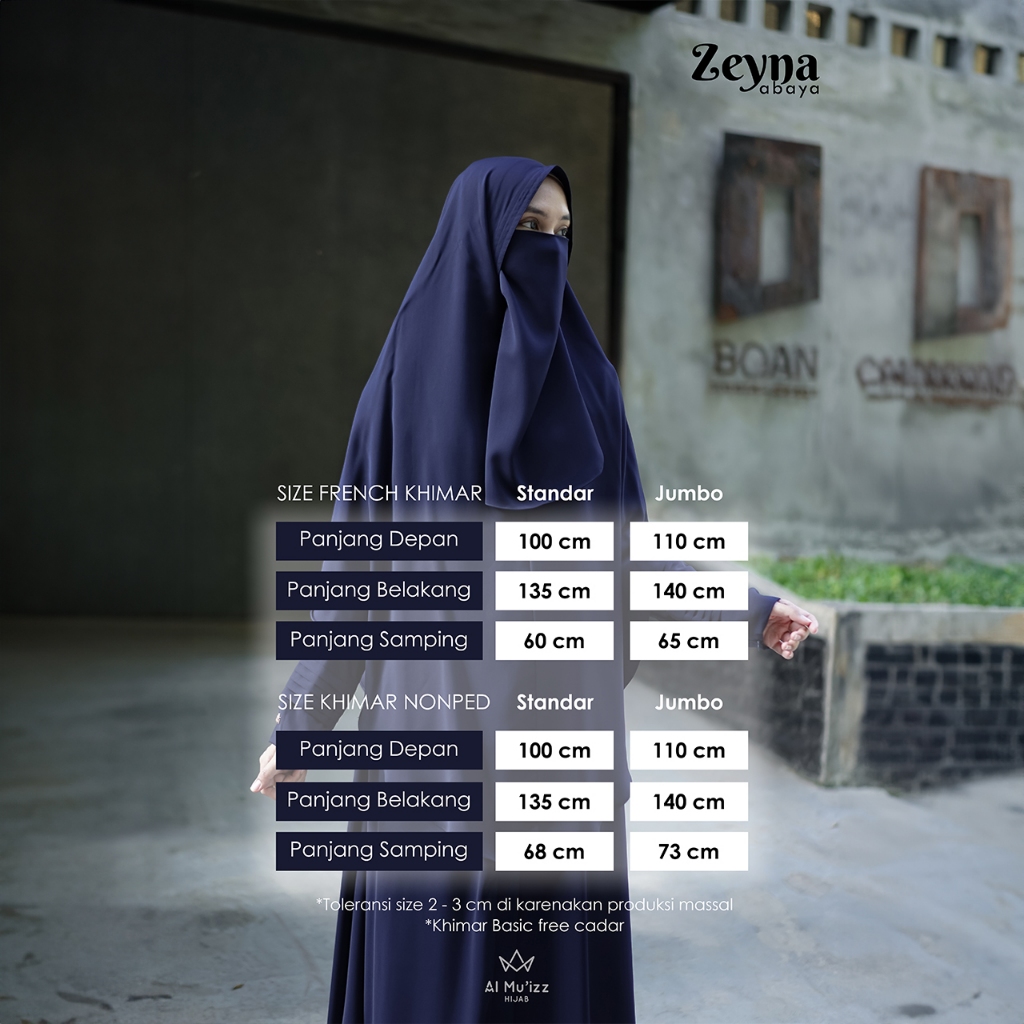 Hijab Almuizz - Zeyna French Khimar and Khimar Nonped Only
