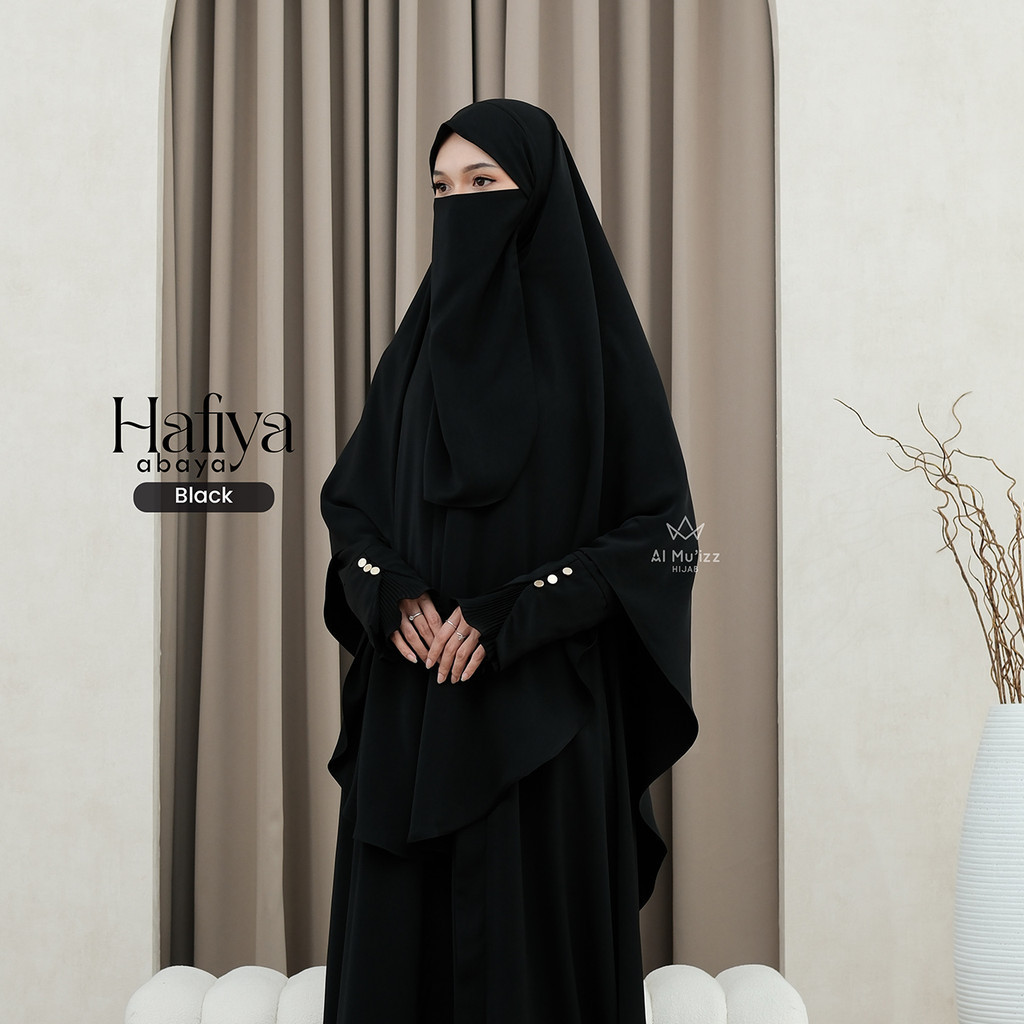 Hijab Almuizz - Hafiya Khimar Bandana French Khimar Non Ped Free Cadar Tali