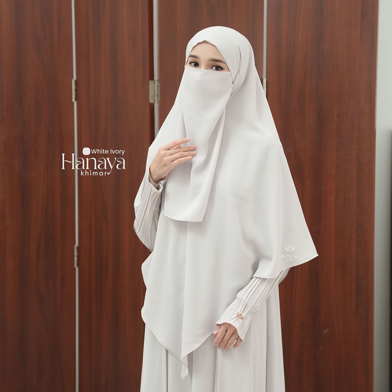 Hijab Almuizz - Hana & Hanaya Khimar Bandana French Khimar Non Ped Free Cadar Tali
