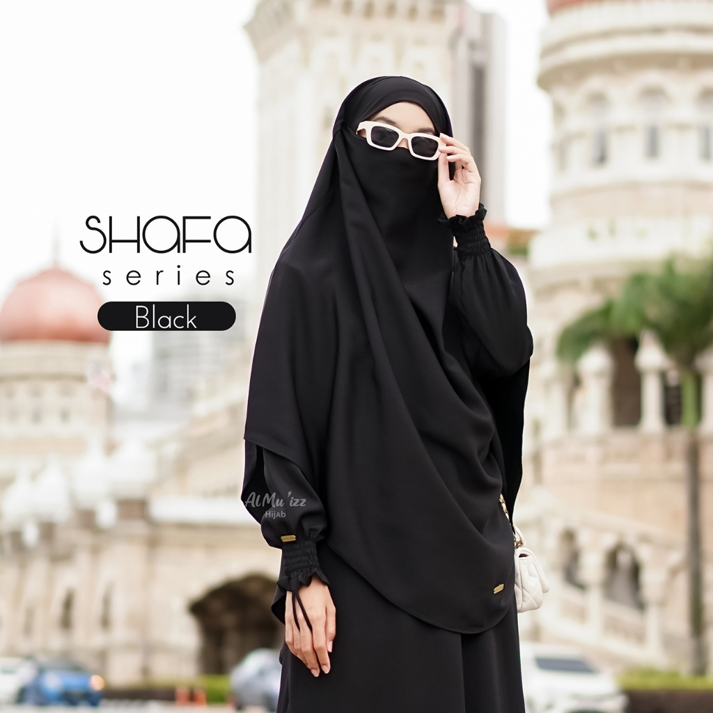Hijab Almuizz - Shafa French Khimar Nonped Hijab Instan Syari