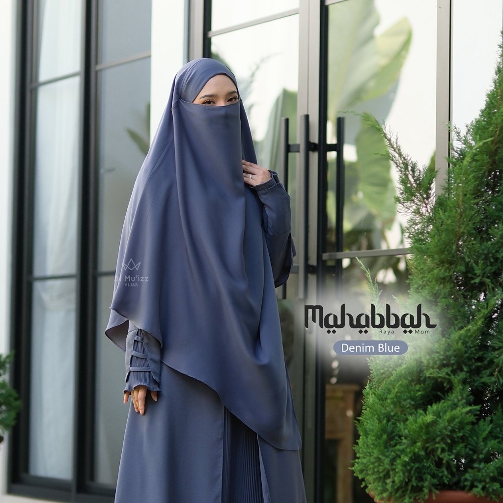 Hijab Almuizz - Mahabbah Mom French Khimar Nonped Hijab Instan Syari