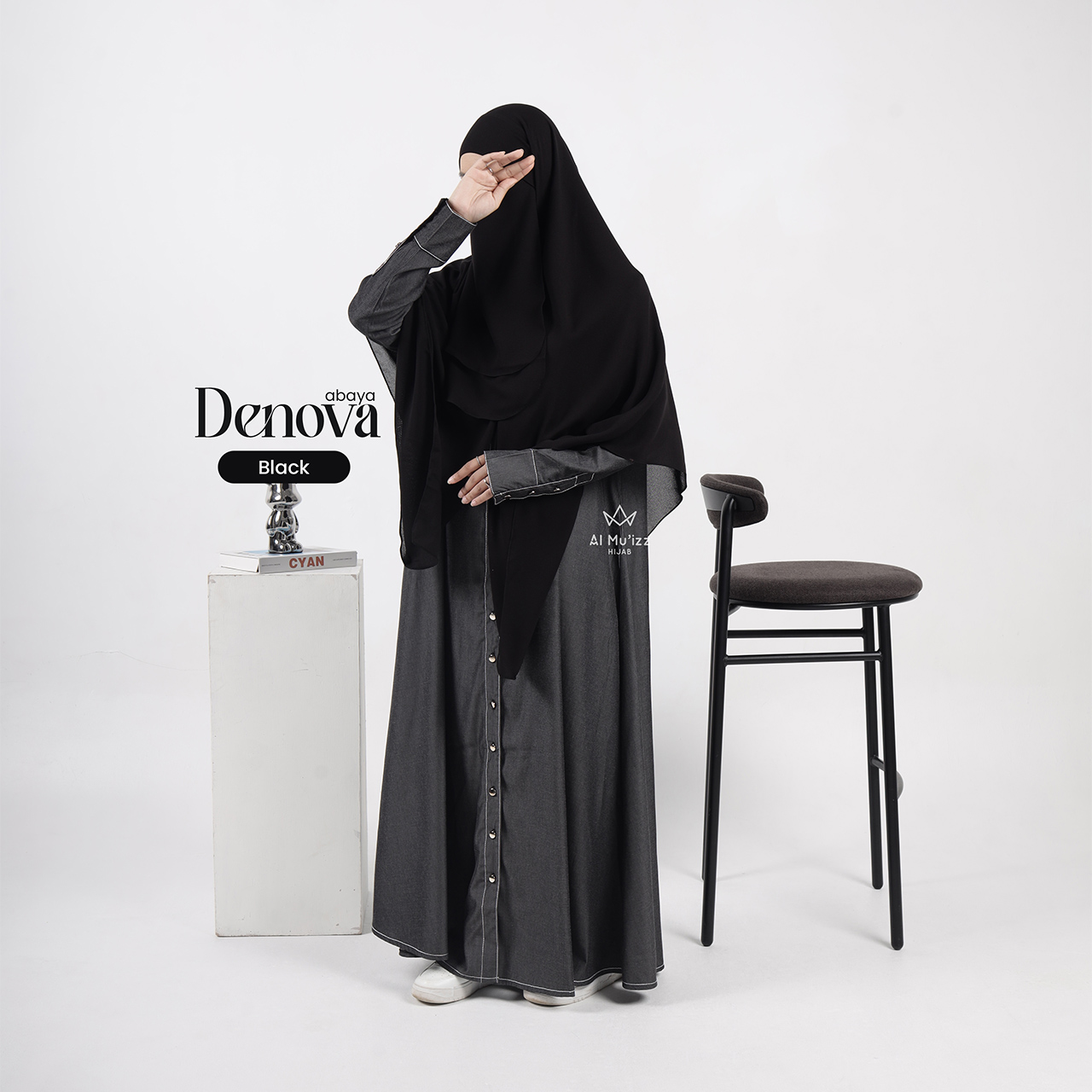 Hijab Almuizz - Denova Abaya Dress Gamis Elegan (Abaya Only)