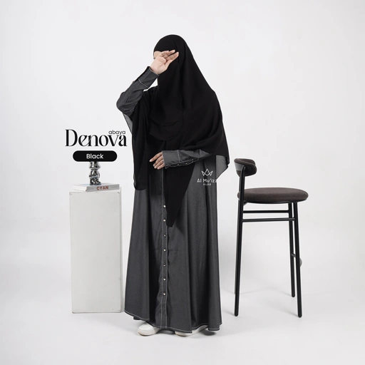 Hijab Almuizz - Denova Abaya Dress Gamis Elegan (Abaya Only)