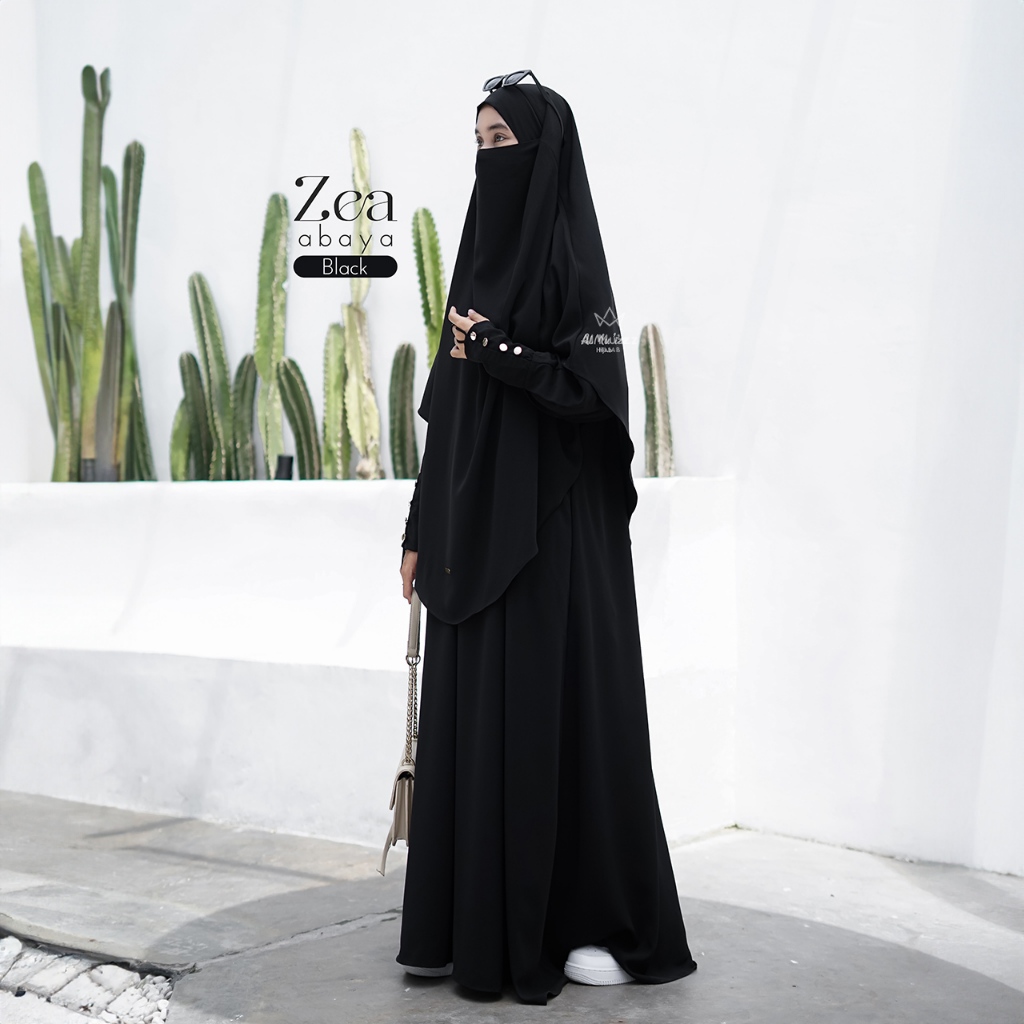 Hijab Almuizz - Zea Abaya Dress Gamis Syari Outfit Umroh Haji (ABAYA ONLY)