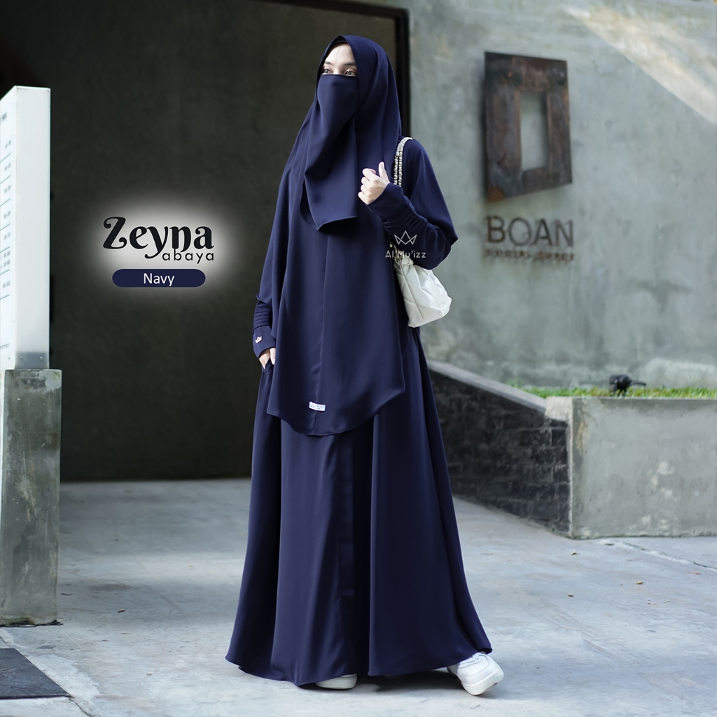 Hijab Almuizz - Zeyna Abaya Lengan Lipit tanpa Potongan ketiak (Abaya Only)