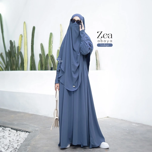 Image of Hijab Almuizz - Zea Abaya Dress Gamis Syari Outfit Umroh Haji (ABAYA ONLY)