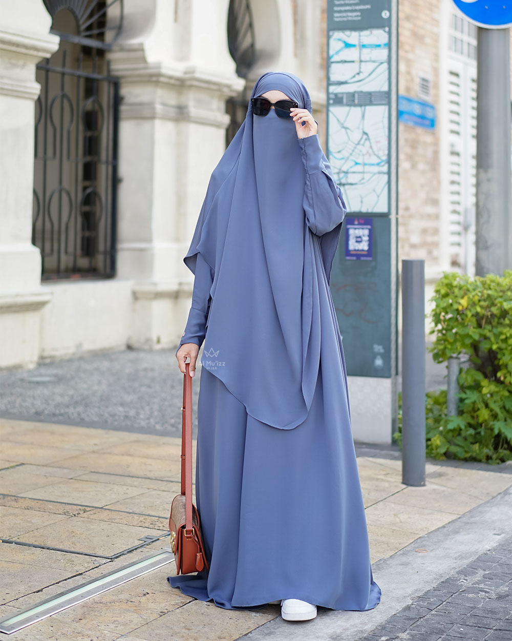 Hijab Almuizz - Beyza Abaya Dress Gamis Kaftan Batwing Polos Syari Outfit Umroh Haji (ABAYA ONLY)