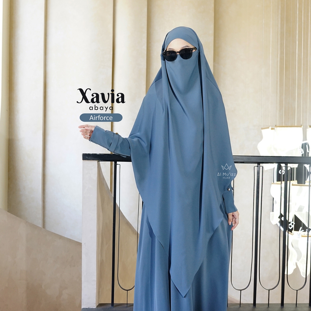 Hijab Almuizz - Xavia French Khimar Nonped Hijab Instan Syari