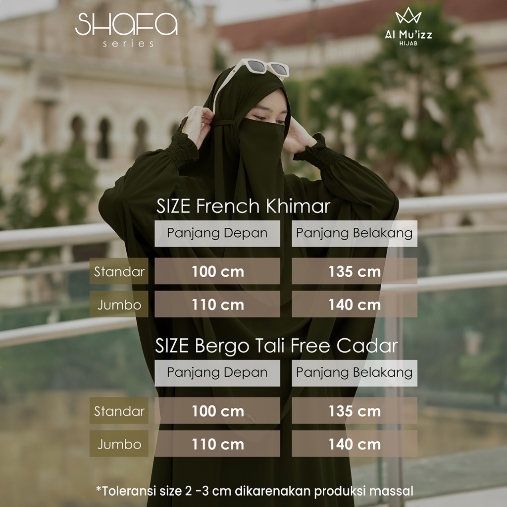 Hijab Almuizz - Shafa French Khimar Nonped Hijab Instan Syari