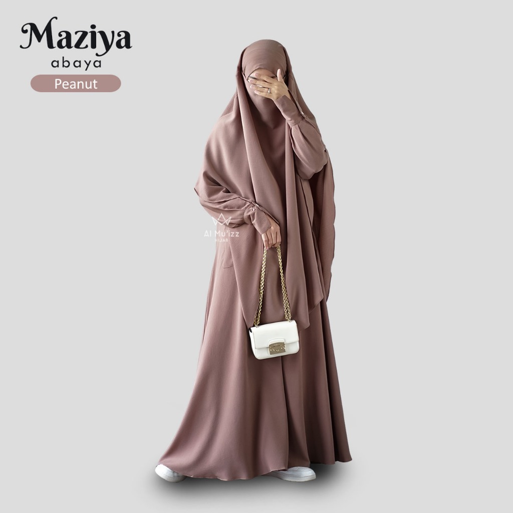 Hijab Almuizz - Maziya Abaya  Dress Gamis Polos Syari Outfit Umroh Haji (ABAYA ONLY)