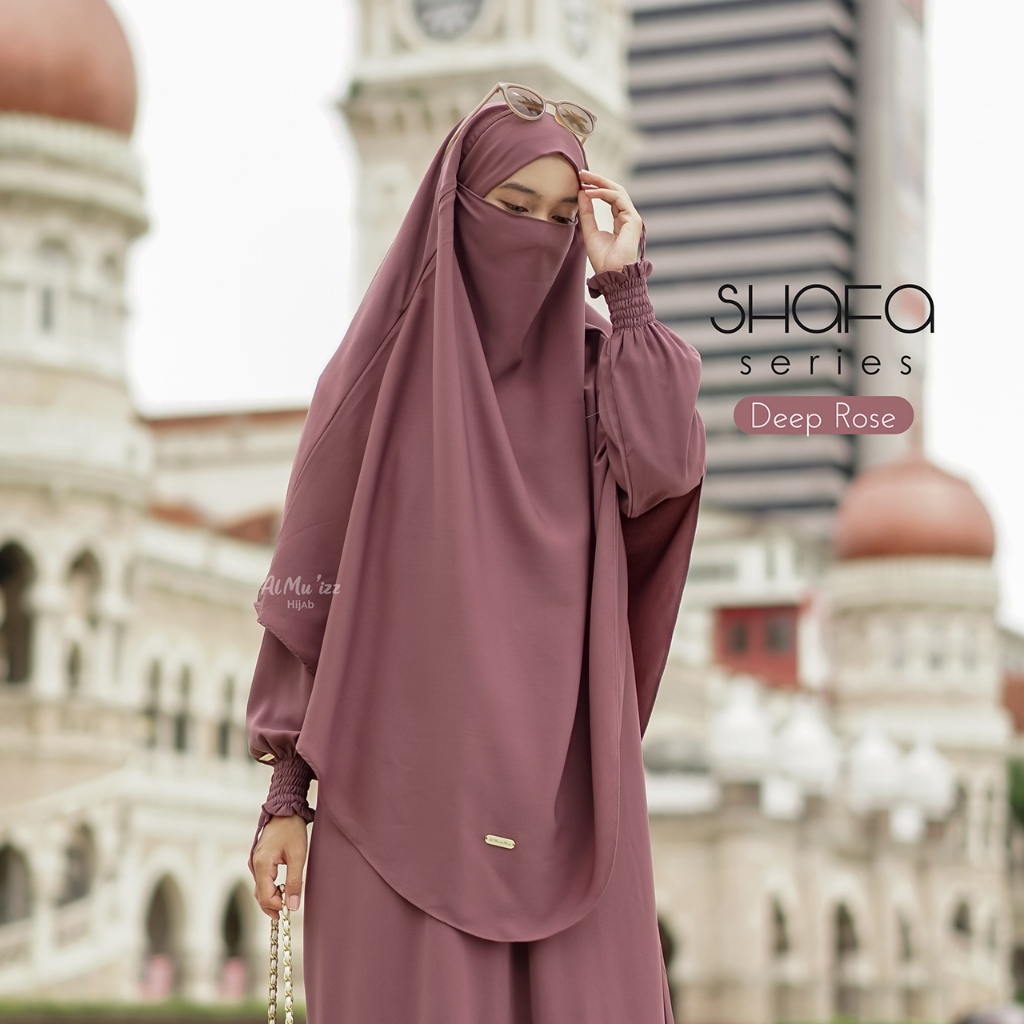 Hijab Almuizz - Shafa French Khimar Nonped Hijab Instan Syari
