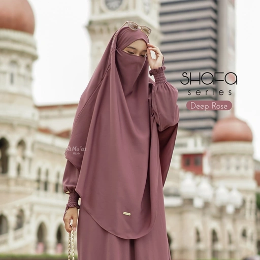 Image of Hijab Almuizz - Shafa French Khimar Nonped Hijab Instan Syari