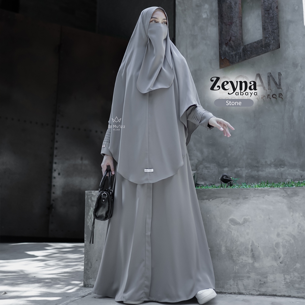 Hijab Almuizz - Zeyna Abaya Lengan Lipit tanpa Potongan ketiak (Abaya Only)