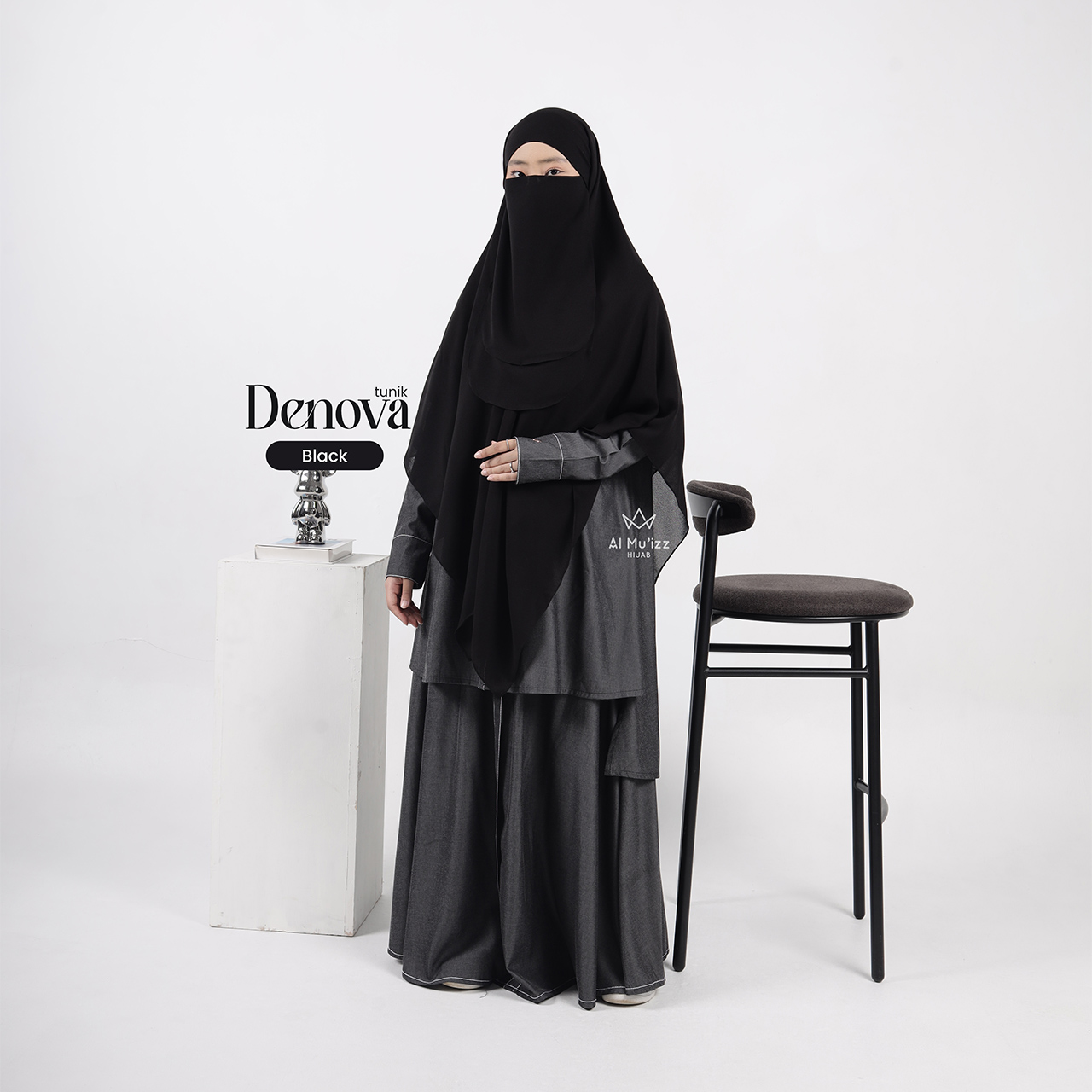 Hijab Almuizz - Denova Tunik Rok Elegan Cool Klasik (Tunik Rok Only)