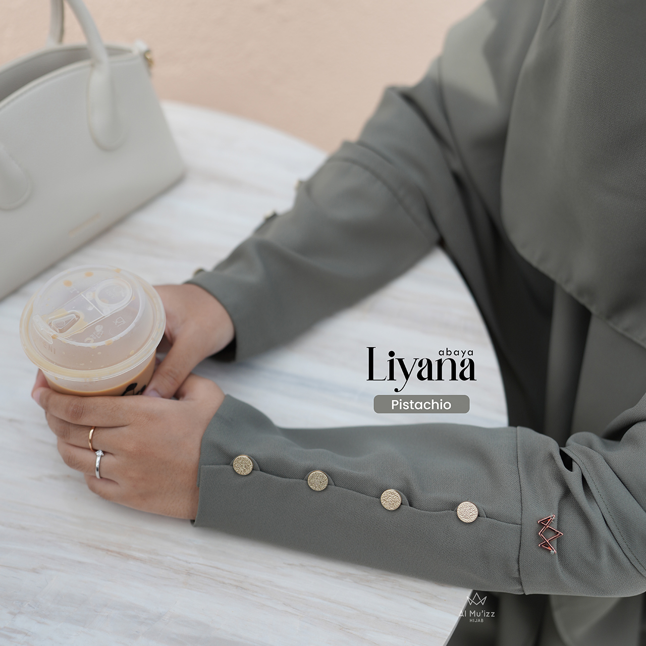 Hijab Almuizz - Liyana Abaya Gamis Dress Lengan tangan Kancing Busui Umroh Haji (Abaya Only)
