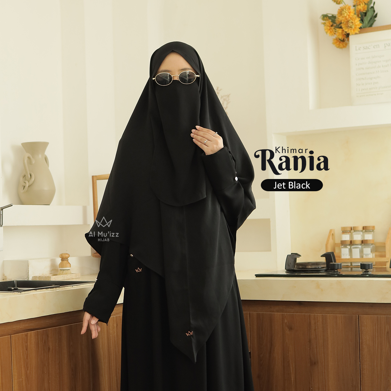 Hijab Almuizz - (FK ONLY) Rania French Khimar Jilbab Cadar Syari Jumbo Anti UV UPF50 ++