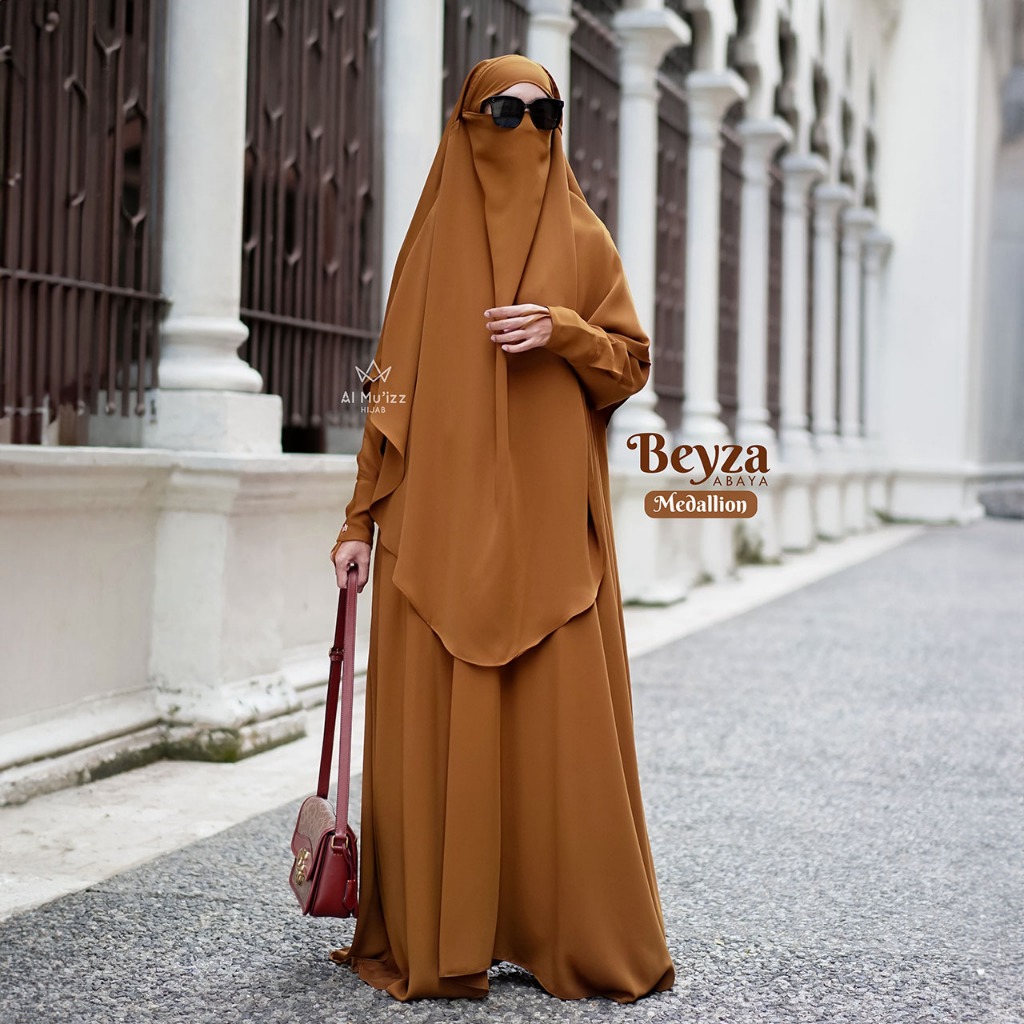 Hijab Almuizz - Beyza Abaya Dress Gamis Kaftan Batwing Polos Syari Outfit Umroh Haji (ABAYA ONLY)