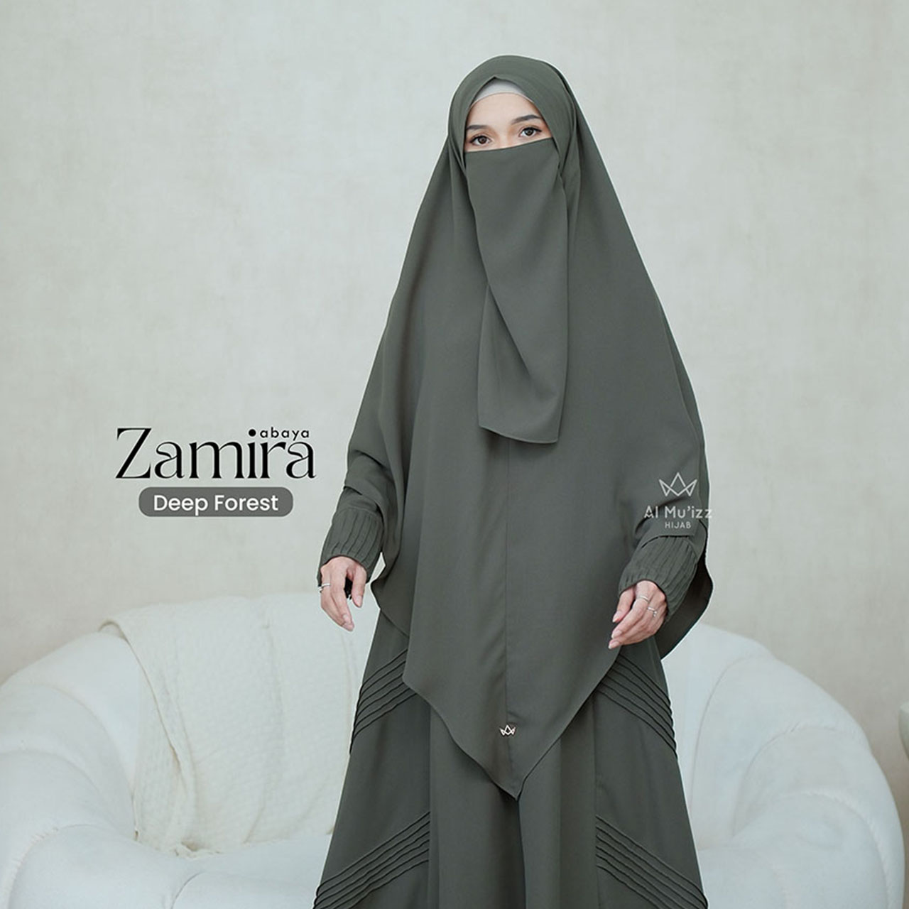 Hijab Almuizz - Zamira French Khimar Nonped Hijab Instan Syari