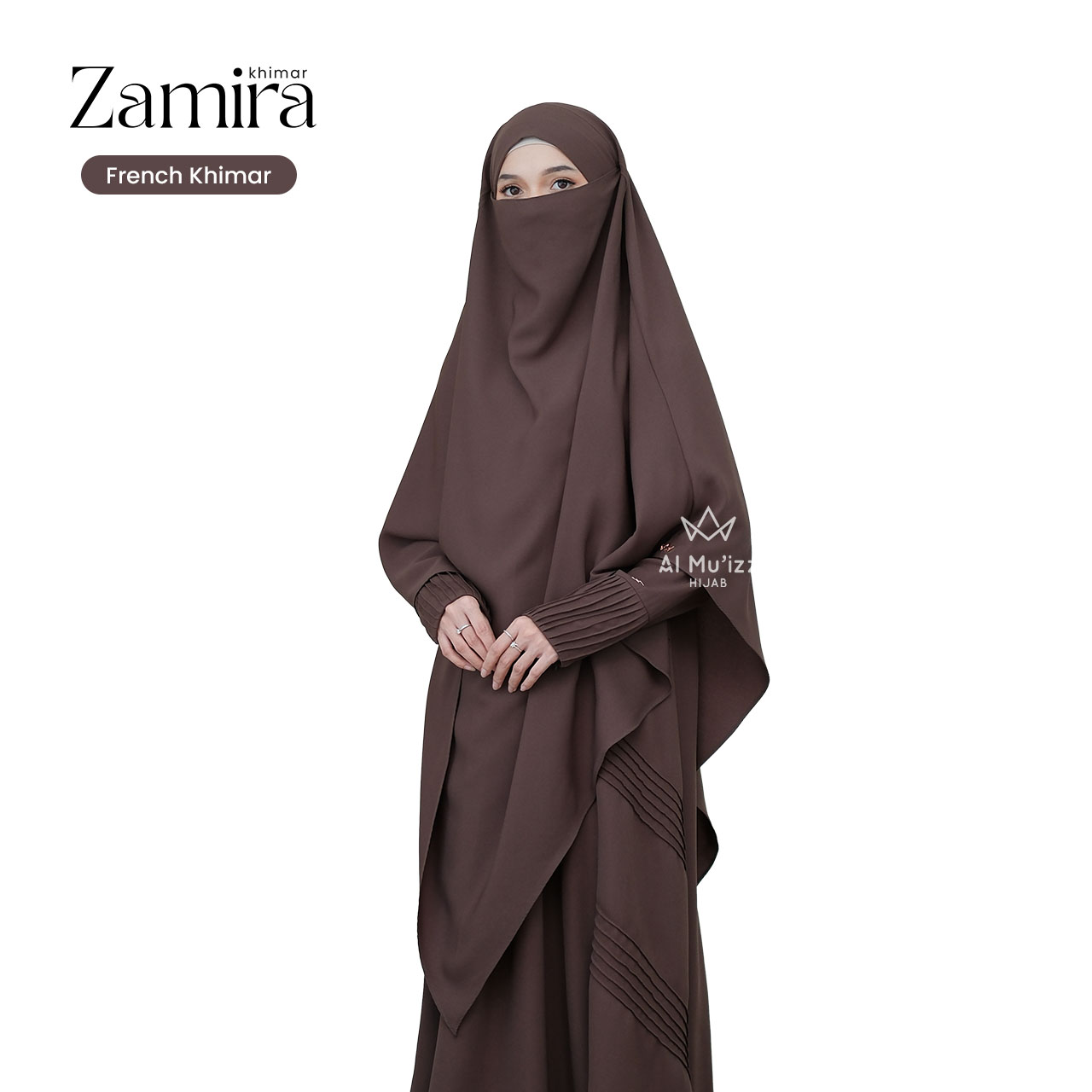 Hijab Almuizz - Zamira French Khimar Nonped Hijab Instan Syari